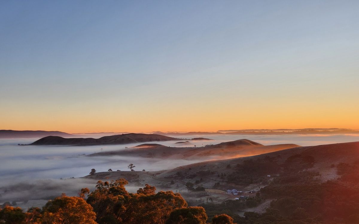 Sunrise over the valley